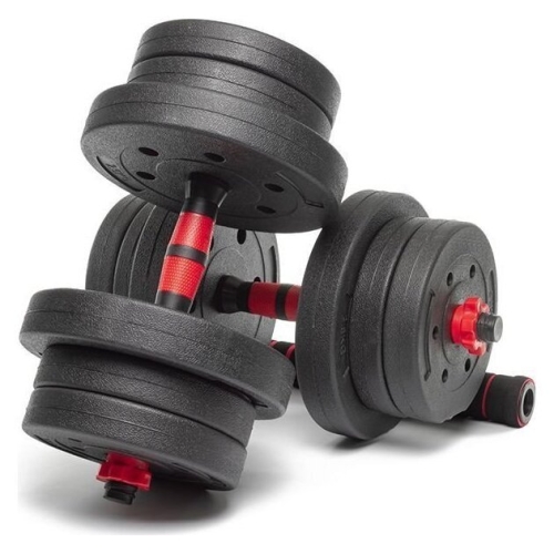 Набор гантелей с соединительным грифом  AMETIST композитные 20 кг