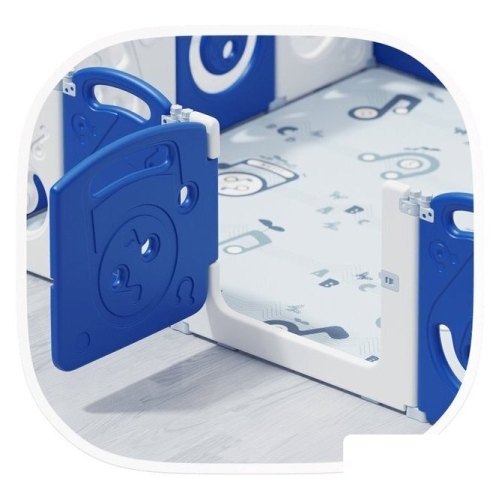 Игровой манеж UNIX kids SUPREME Music 160x160 Blue с качелями