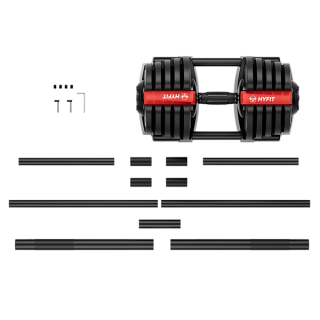 Гантель регулируемая 40кг + штанга, HYFIT, набор 2в1, D7060