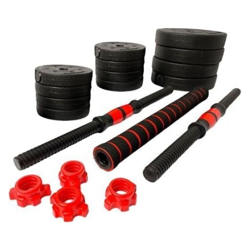 Набор гантелей с соединительным грифом  AMETIST композитные 20 кг