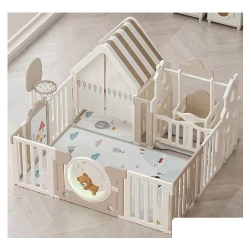 Игровой манеж UNIX kids DeLuxe House&Storage 150х180 Camel PPLXSWH180WC