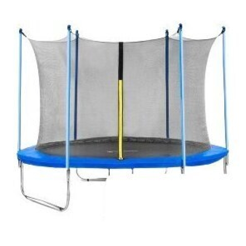 Батут Atlas Sport 312 см - 10ft (с лестницей, внутренняя сетка, синий)