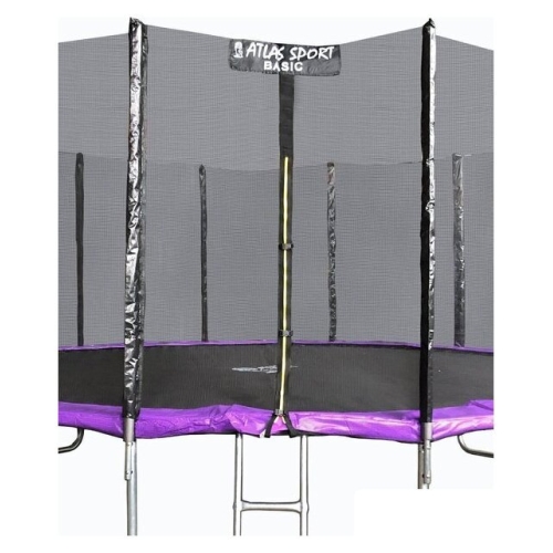 Батут Atlas Sport 490 см - 16ft Basic (с лестницей, внешняя сетка, сливовый)