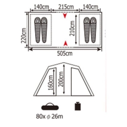Кемпинговая палатка Coyote Nevada-4 (зеленый) 9483282