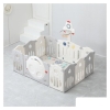 Игровой манеж UNIX kids SUPREME Space 200x240 Grey с качелями