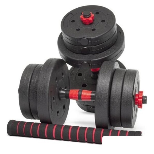 Набор гантелей с соединительным грифом  AMETIST композитные 20 кг