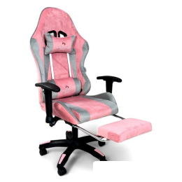 Игровое (геймерское) кресло Calviano 1585 (серый/розовый велюр) 9882015