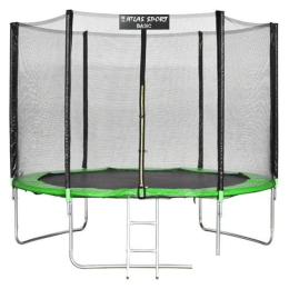 Батут Atlas Sport 312 см - 10ft Basic (с лестницей, внешняя сетка, зеленый) 5156063