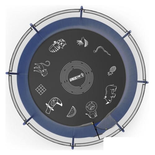 Батут Unix Line Supreme Game 14ft (синий)