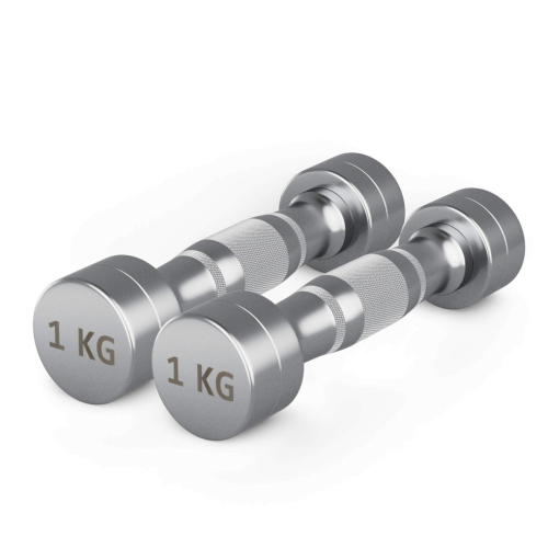 Гантель UNIX Fit PRO круглая хромированная 1 кг, 2 шт.