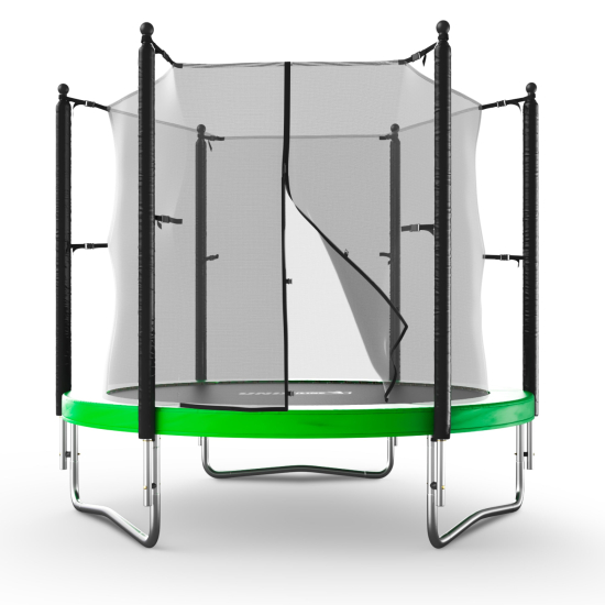 Батут UNIX Line Simple 8 ft (244 см) с внутренней защитной сеткой, зеленый
