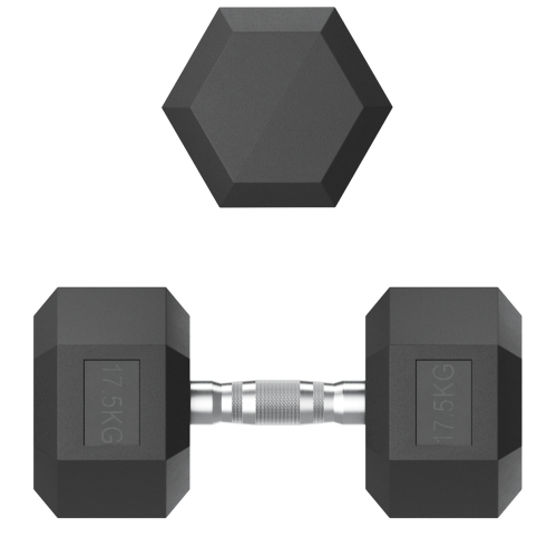 Гантель гексагональная UNIX Fit обрезиненная 17,5 кг, 2 шт.