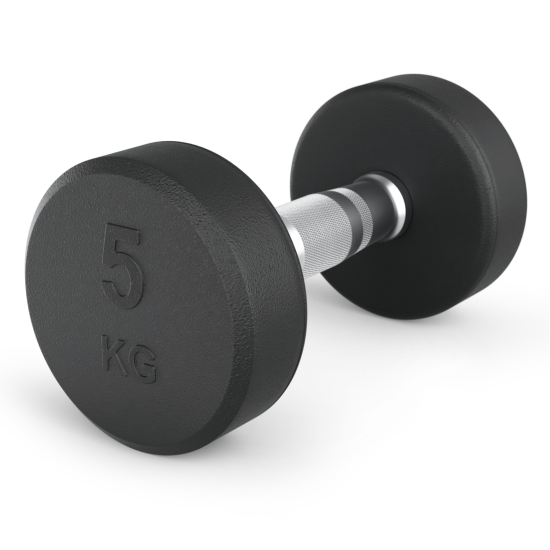 Гантель UNIX Fit PRO круглая обрезиненная 5 кг, 2 шт.