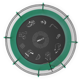 Батут UNIX Line SUPREME GAME 14 ft (Green)