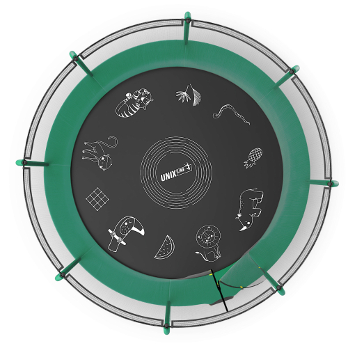 Батут UNIX Line SUPREME GAME 14 ft (Green)