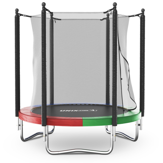 Батут UNIX Line Simple 6 ft (183 см) с внутренней защитной сеткой, цветной