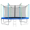 Батут Atlas Sport 374 см - 12ft (с лестницей, внутренняя сетка, синий)