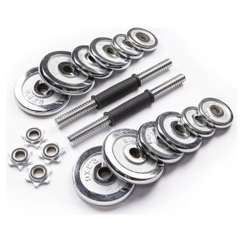 Набор гантелей AMETIST хромированные в чемодане 20 кг