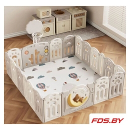 Игровой манеж DeLuxe Grey 180x200 UNIX kids 9782441