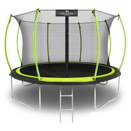 Батут Calviano Inside Master Green 374 см - 12ft (внутренняя сетка, с лестницей)