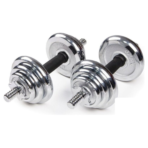 Набор гантелей AMETIST хромированные в чемодане 20 кг