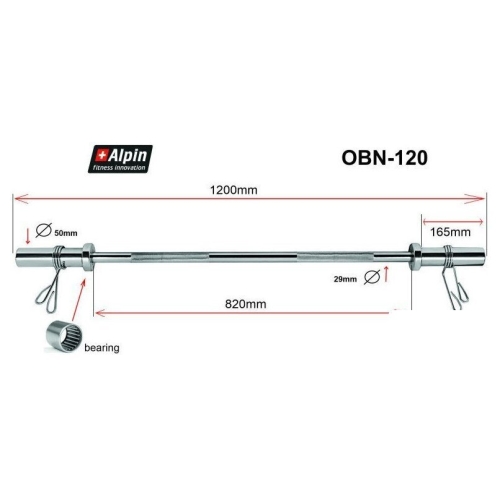 Гриф для штанги Alpin OBN-120