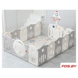 Игровой манеж SUPREME Space 200x200 Grey UNIX kids 9782455