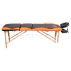 Массажный стол Atlas Sport складной 3-с деревянный 60 см (черно-оранжевый)