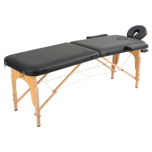 Массажный стол Atlas Sport складной 2-с 60 см деревянный (черный)