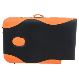 Массажный стол Atlas Sport складной 3-с деревянный 60 см (черно-оранжевый) 9965125