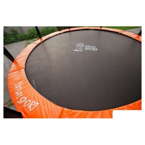 Батут Atlas Sport 252 см - 8ft Pro (с лестницей, внешняя сетка, оранжевый)