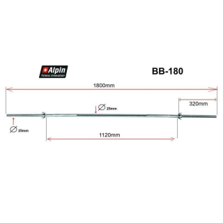 Гриф для штанги Alpin BB-180 11135082