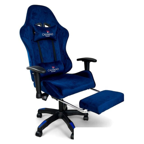 Игровое (геймерское) кресло Calviano 1585 (синий велюр)