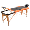 Массажный стол Atlas Sport складной 3-с деревянный 60 см (черно-оранжевый)