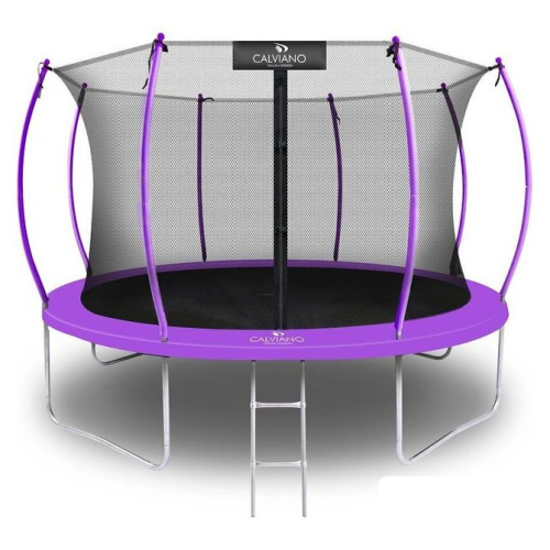 Батут Calviano Inside Master Purple 374 см - 12ft (внутренняя сетка, с лестницей)