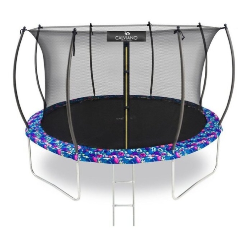 Батут Calviano Inside Master Smile 374 см - 12ft (внутренняя сетка, с лестницей)