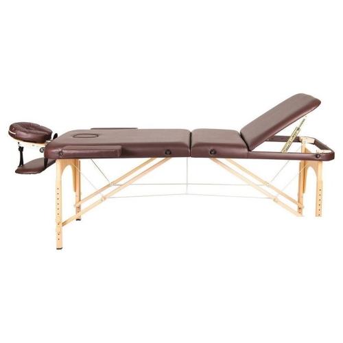 Массажный стол Atlas Sport 70 см складной 3-с деревянный (коричневый)