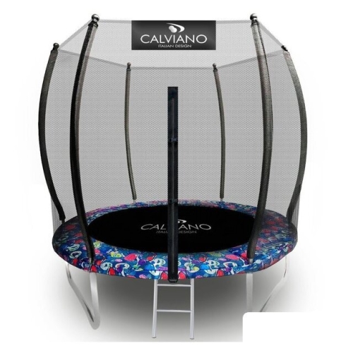 Батут Calviano Outside Master Smile 252 см - 8ft (внешняя сетка, с лестницей)