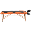 Массажный стол Atlas Sport складной 2-с 60 см деревянный + сумка в подарок (черно-оранжевый)