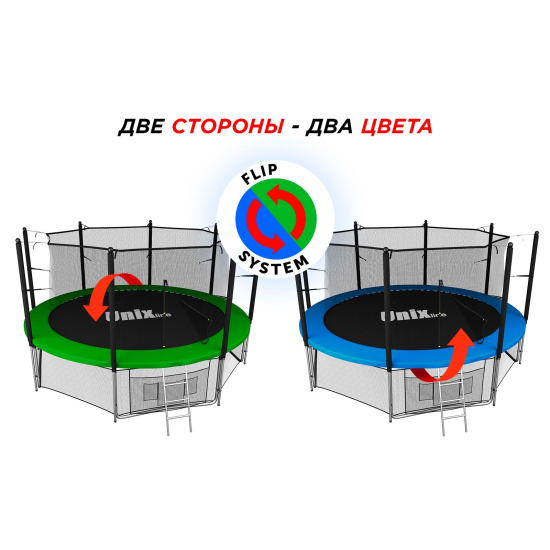 Батут UNIX Line Классик / Classic 10 ft (305 см) с внутренней защитной сеткой