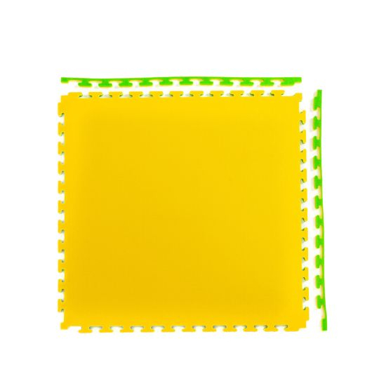 Будо-мат, 100 x 100 см, 20 мм, цвет жёлто-зелёный