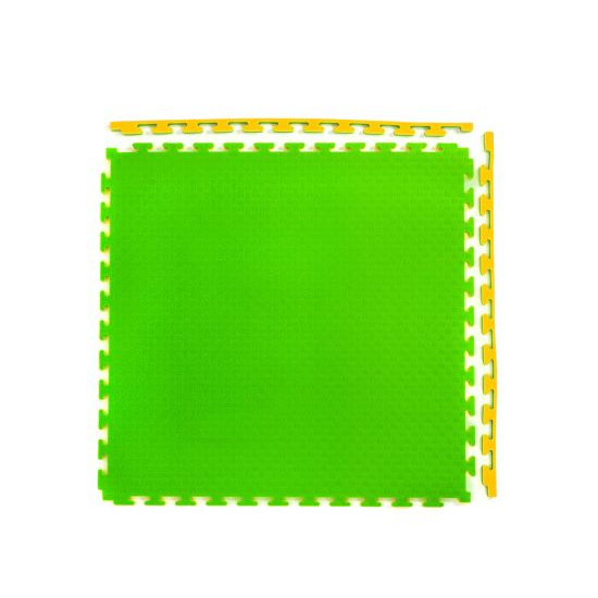 Будо-мат, 100 x 100 см, 20 мм, цвет жёлто-зелёный