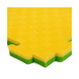 Будо-мат, 100 x 100 см, 20 мм, цвет жёлто-зелёный