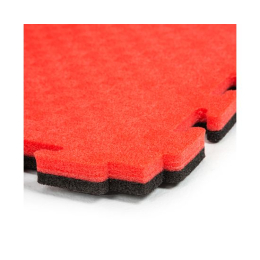 Будо-мат, 100 x 100 см, 25 мм, цвет чёрно-красный