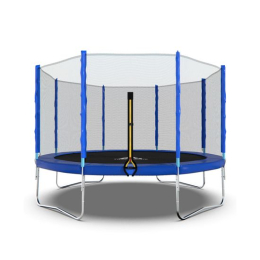 Батут DFC Trampoline Fitness с сеткой 12ft Синий