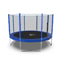 Батут DFC Trampoline Fitness с сеткой 12ft Синий