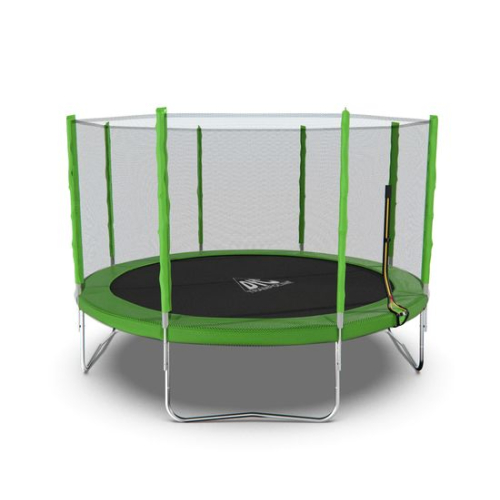 Батут DFC Trampoline Fitness с сеткой 12ft Светло-зелёный