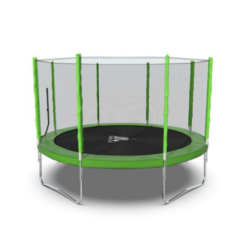 Батут DFC Trampoline Fitness с сеткой 12ft Светло-зелёный