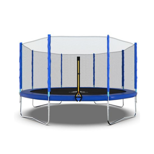 Батут DFC Trampoline Fitness с сеткой 14ft Синий