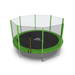 Батут DFC Trampoline Fitness с сеткой 14ft Светло-зелёный